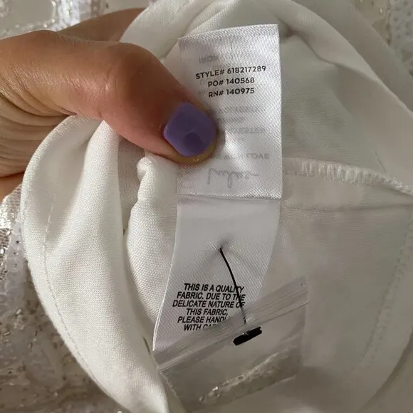 🦋 NWOT LULUS Spread Your Shine White Sequin Embroidered Bodycon Dress Small