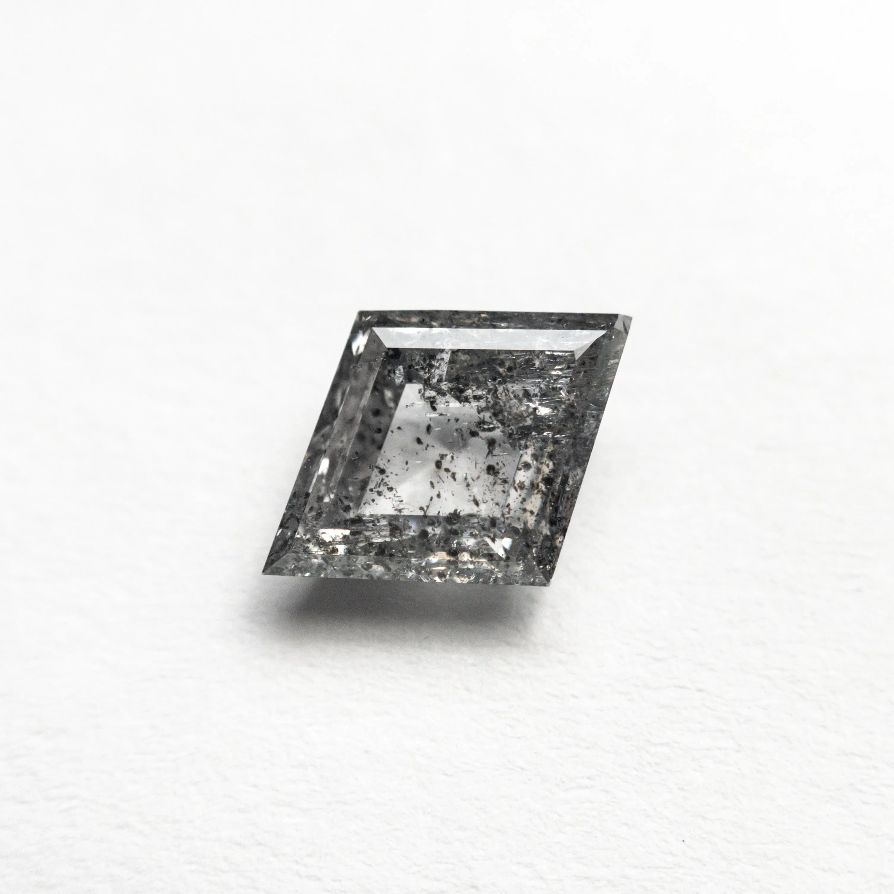 1.14 Carat Salt and Pepper Double Cut Lozenge Diamond