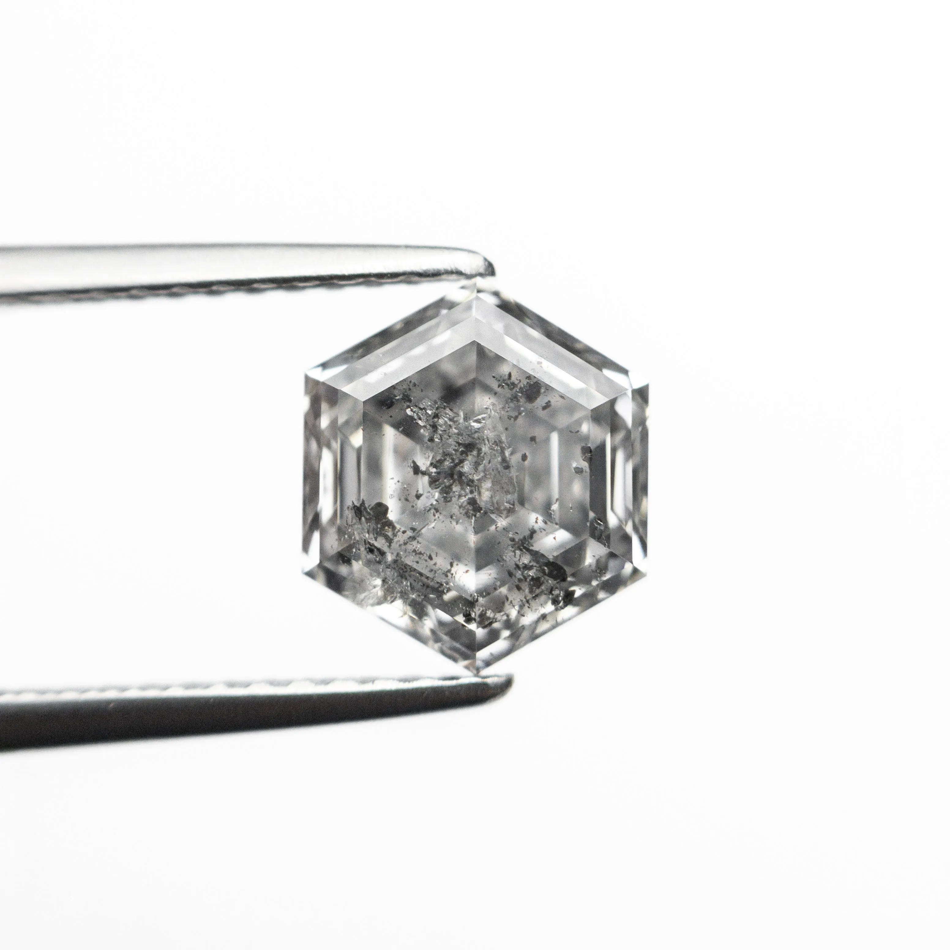 2.15 CARAT CANADIAN SALT AND PEPPER STEP CUT HEXAGON DIAMOND