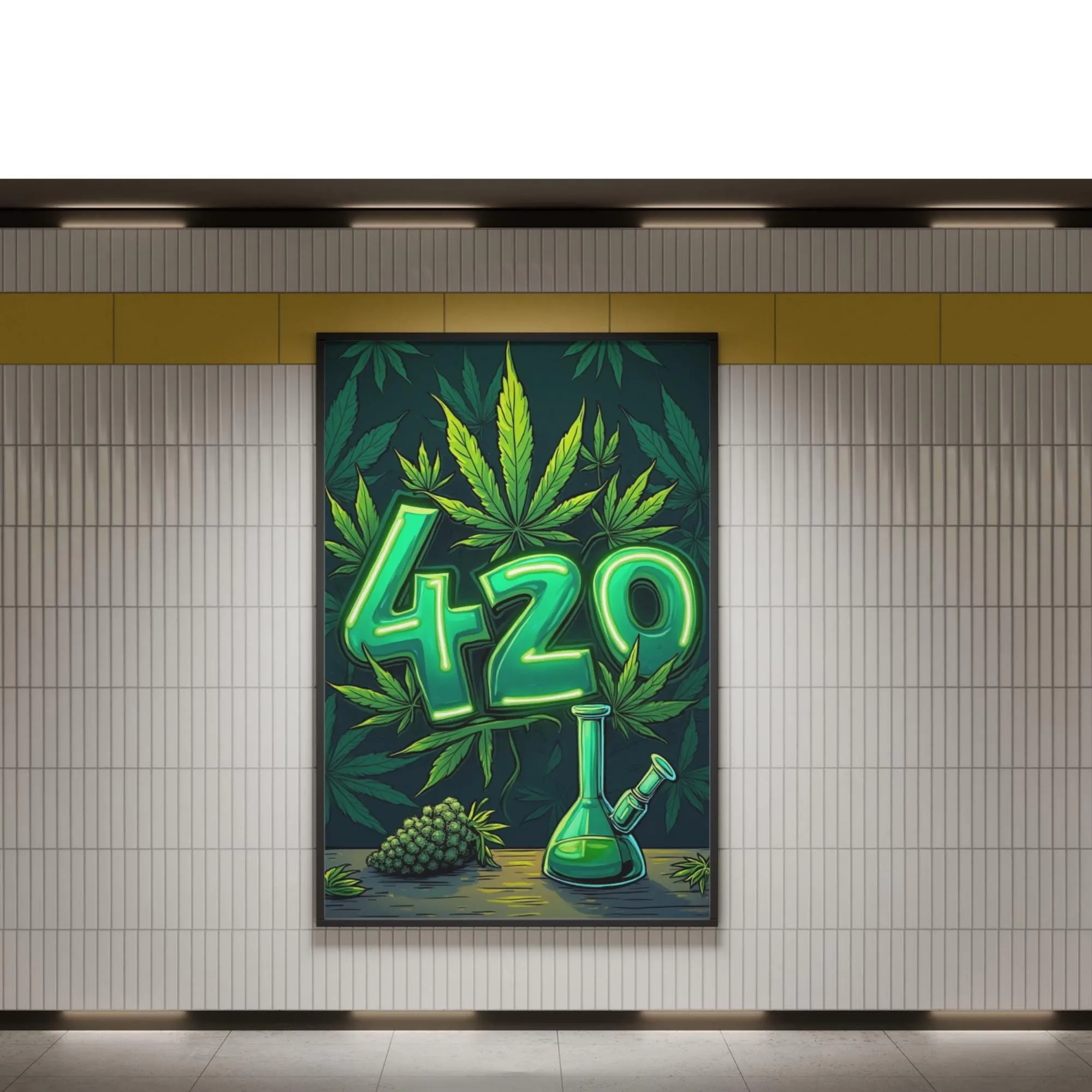 50  420 Friendly PNG Bundle | Neon Cannabis Clipart | Leaves, Weed, Smoke & Edgy Aesthetic | Digital Download for Sublimation, Stickers,