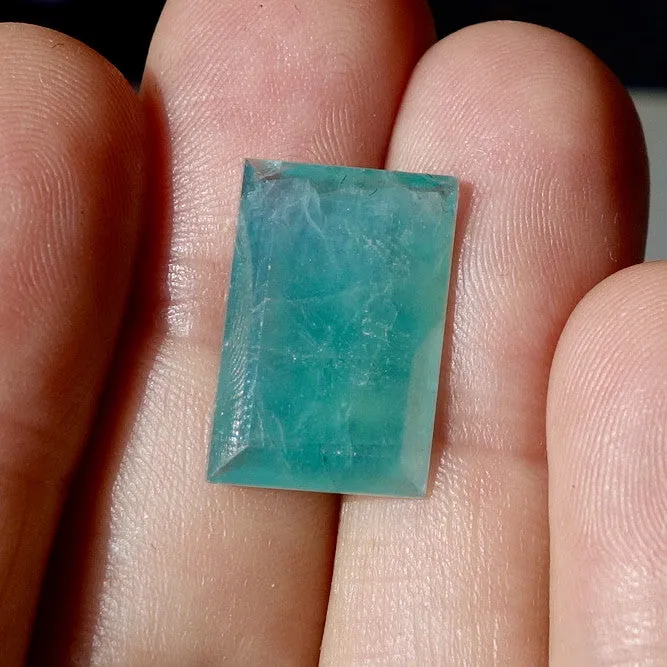 8.88 ct. Grandidierite, Rare, Translucent, Good Color, Step Cut