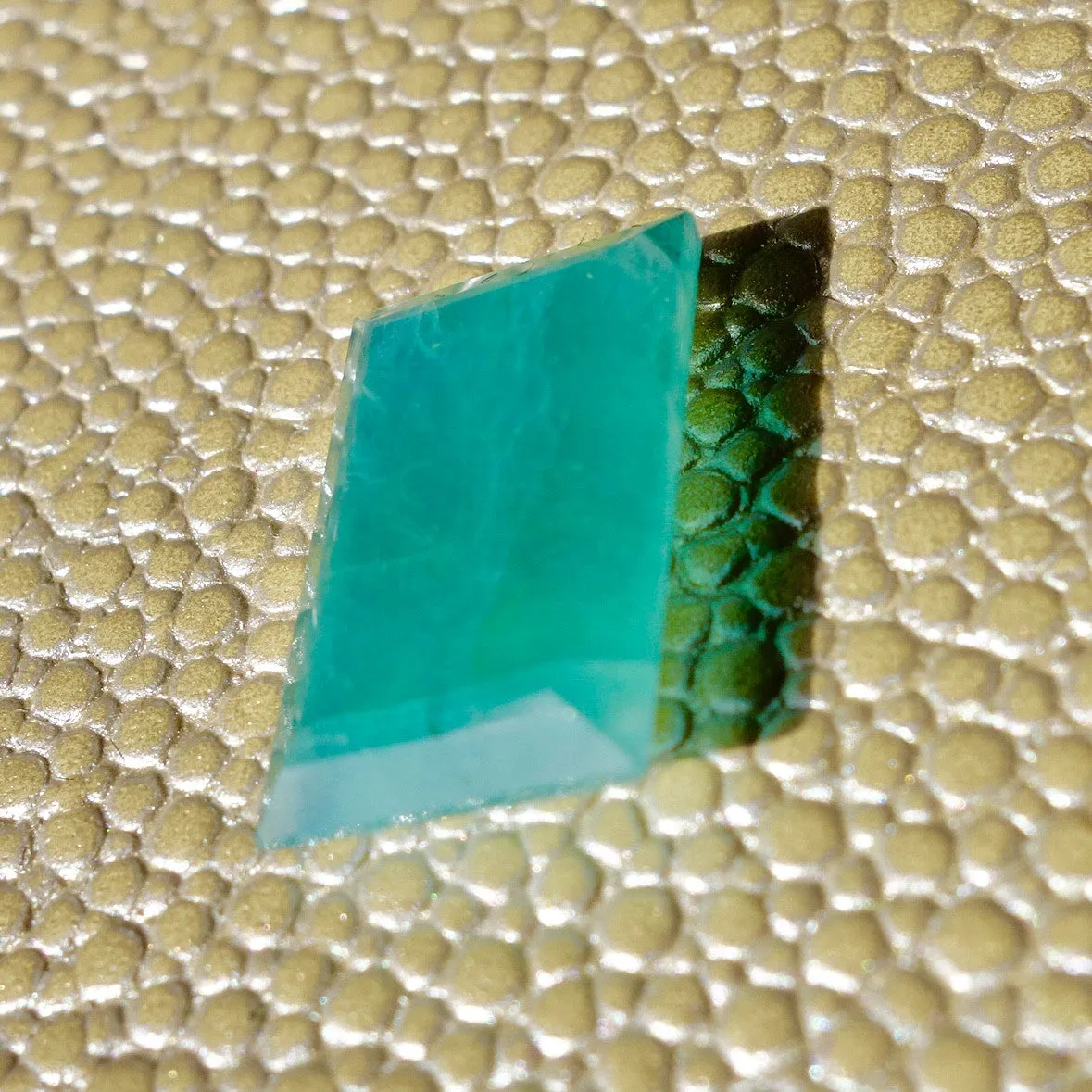 8.88 ct. Grandidierite, Rare, Translucent, Good Color, Step Cut