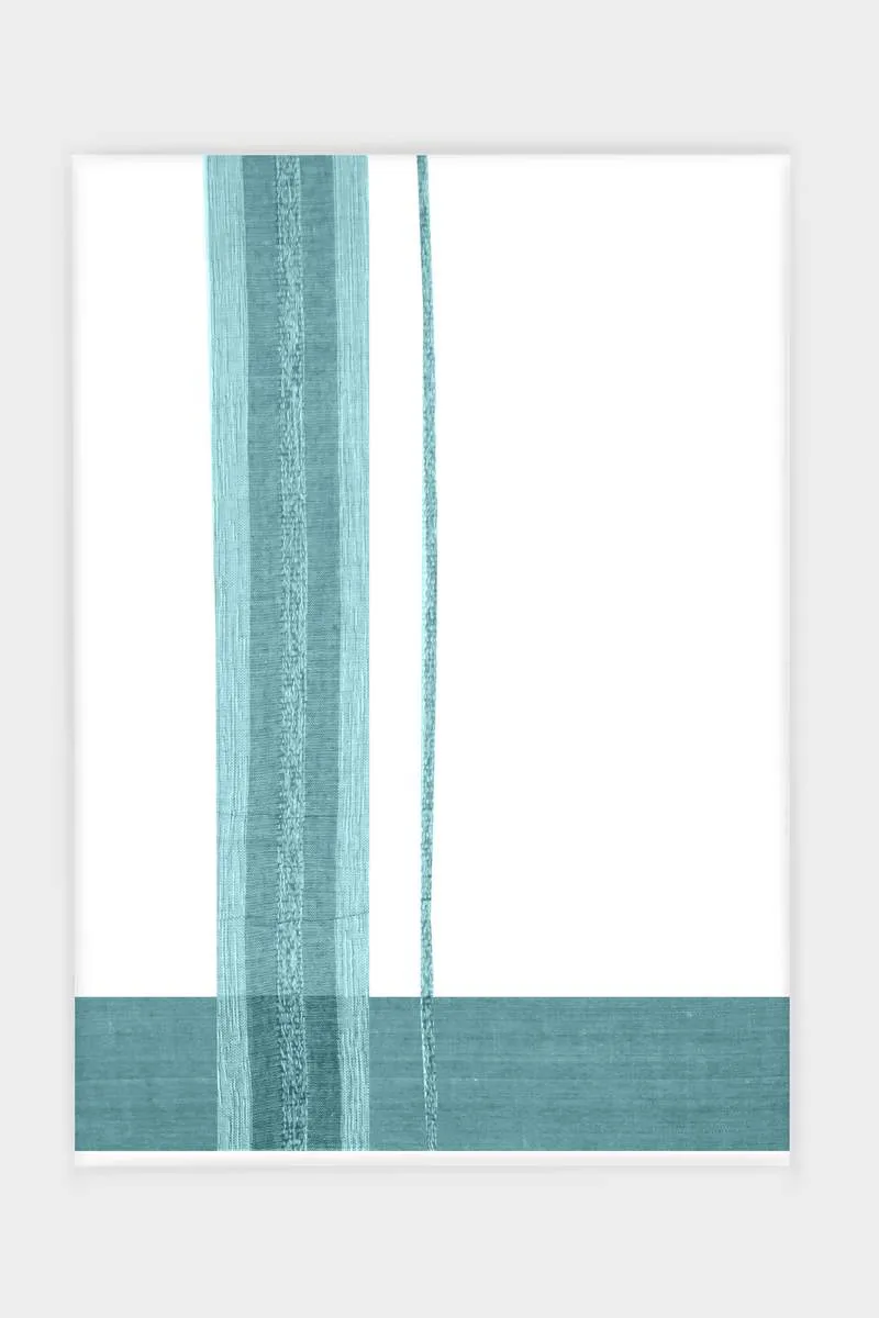 Alex Inila - Sea Blue Smooth Cotton Double Layered Dhoti With Fancy Borders | Uathayam