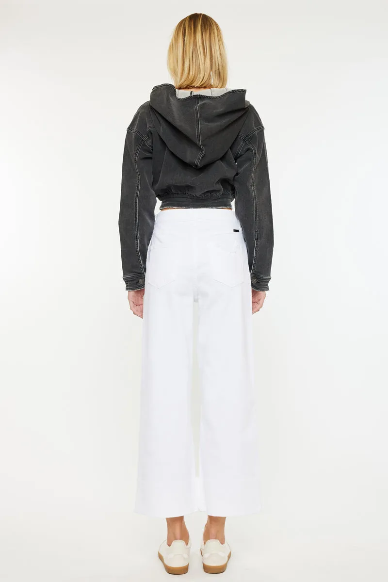 Alfie 90's Cropped  Wide Leg Jeans