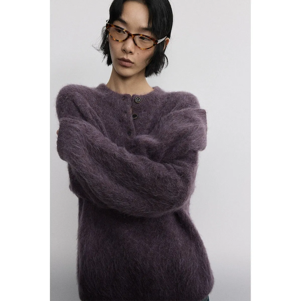 Alpaca Wool Round Neck Sweater
