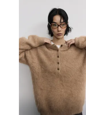 Alpaca Wool Round Neck Sweater