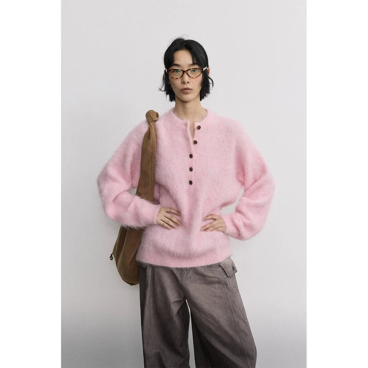 Alpaca Wool Round Neck Sweater