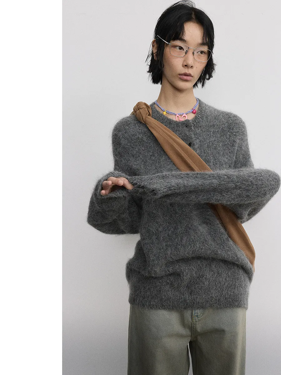 Alpaca Wool Round Neck Sweater