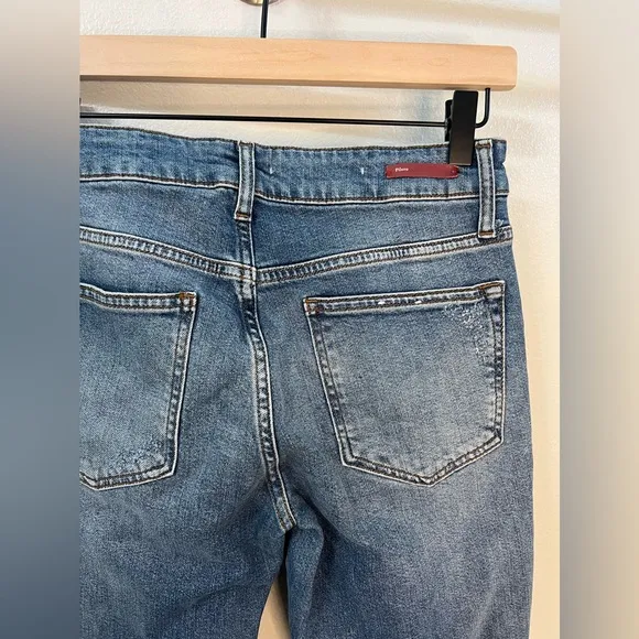 Anthropologie Pilcro Embroidered Cropped Jeans 27
