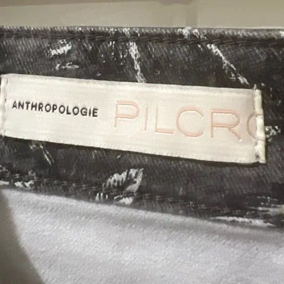 Anthropologie Pilcro The High Rise Cigarette Floral Straight Jeans Sz 28 NWOT