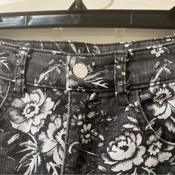 Anthropologie Pilcro The High Rise Cigarette Floral Straight Jeans Sz 28 NWOT
