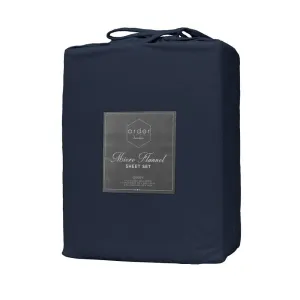 ARDOR BOUDIOR "Micro Flannel" SHEET SET - NAVY
