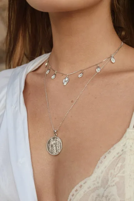 Artemis Slider Choker Necklace, Rose Gold