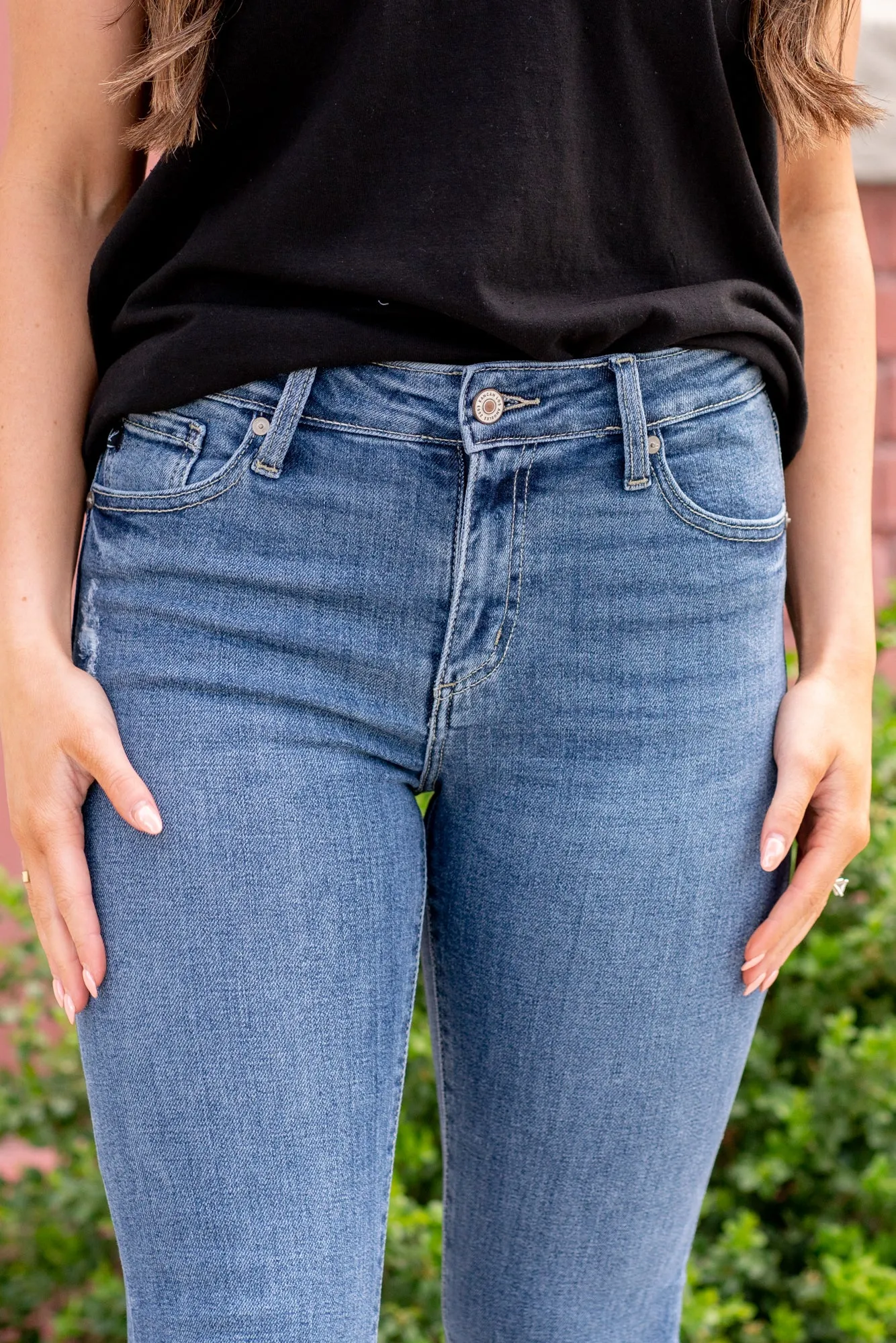 Baby Mid Rise Cropped Boot Cut Jeans