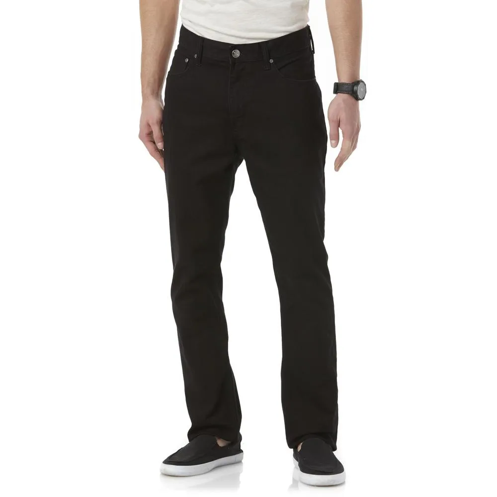 Basic Editions Men's Colored Slim Fit Jeans Black
