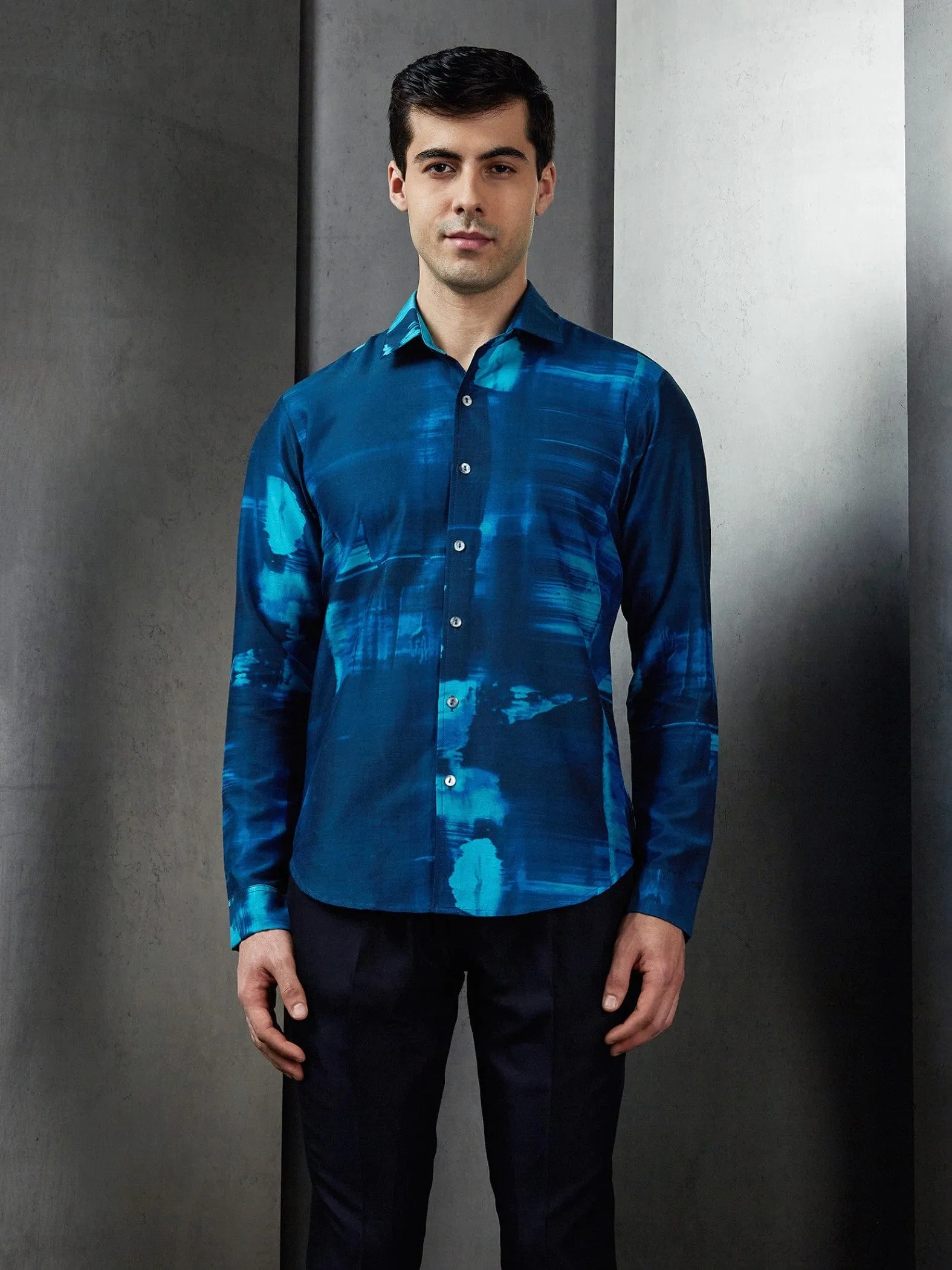 Big Glitch Printed Shirt