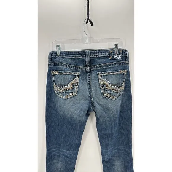 Big Star Maddie boot mid rise fit jeans 31x37 extra long western rodeo farm