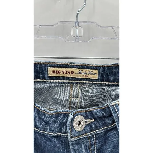Big Star Maddie boot mid rise fit jeans 31x37 extra long western rodeo farm