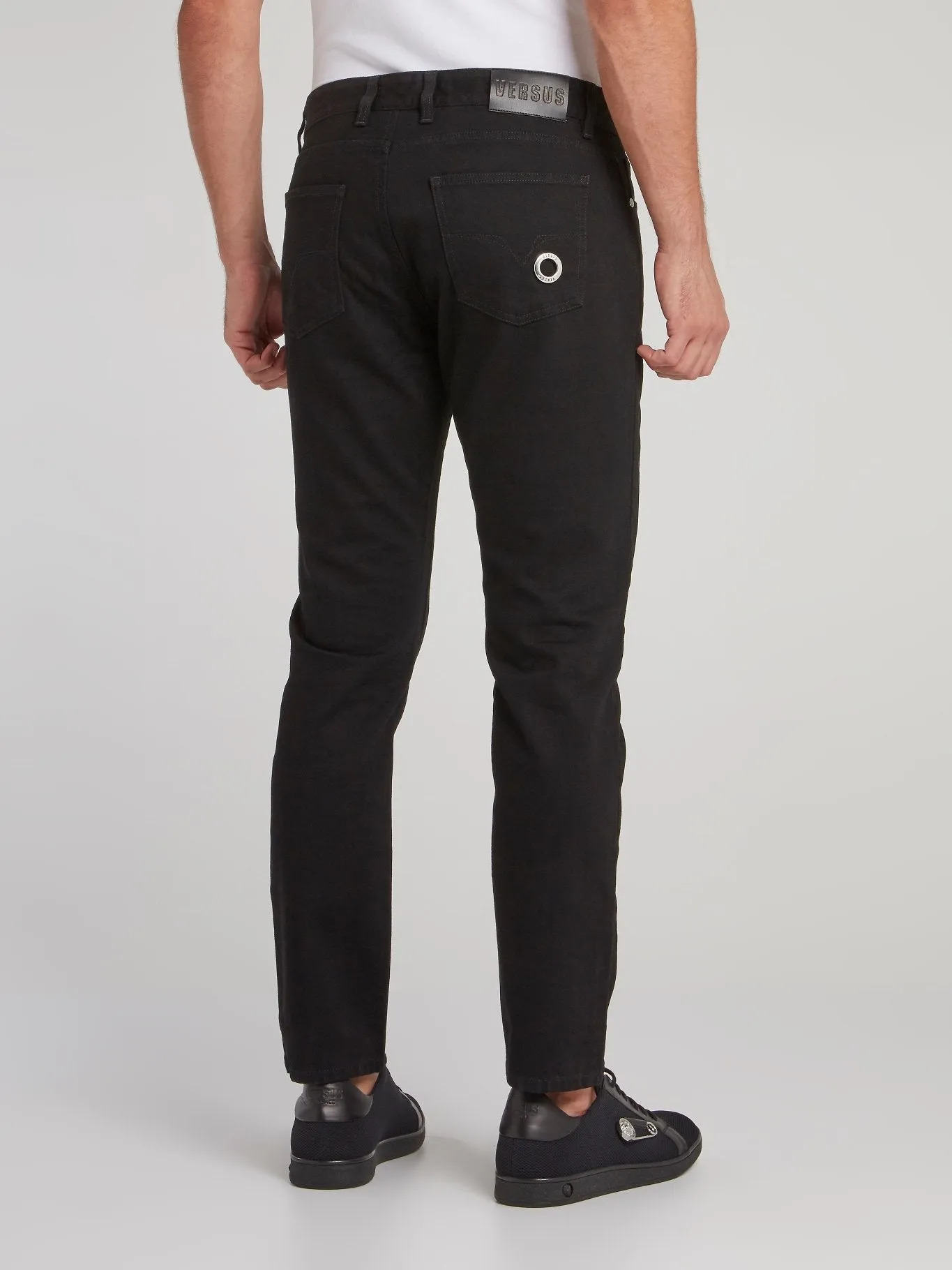 Black Cropped Denim Jeans