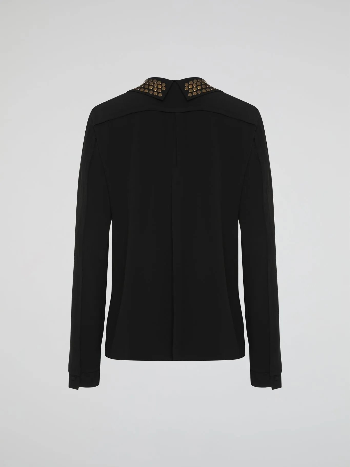 Black Studded Collar Blouse