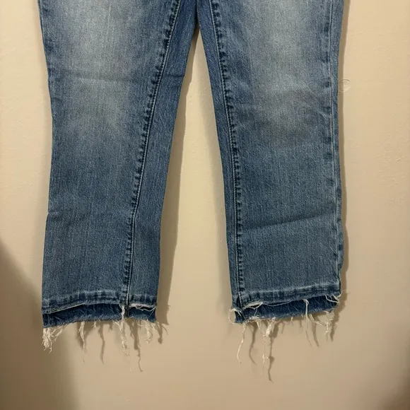 Blank NYC The Varick‎ Kick Flare Raw Hem Cropped Jeans