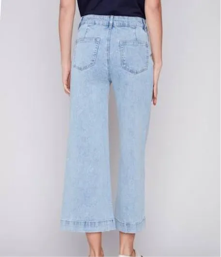 Blue Jean Cropped Flare Pant