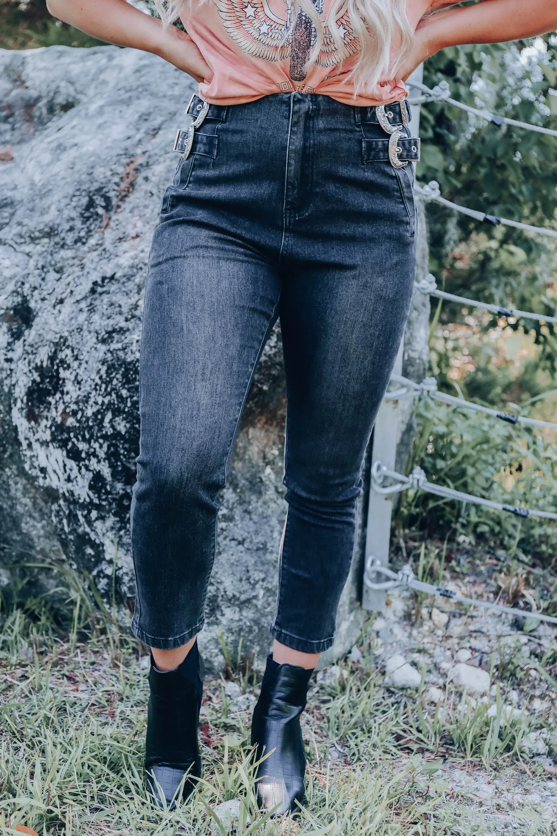 Buckle Up Jeans - Black