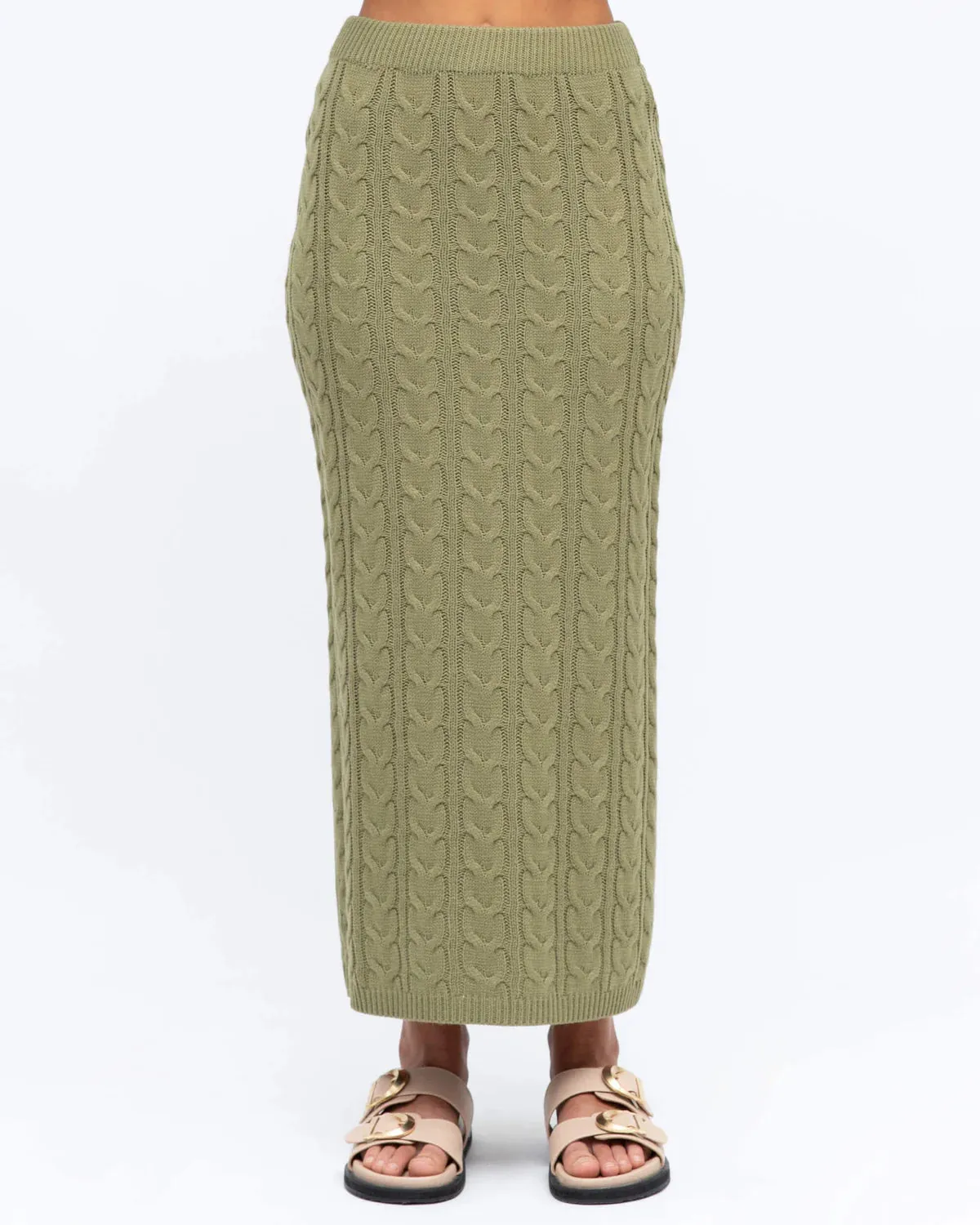 CABLE KNIT CO-ORD MIDI SKIRT