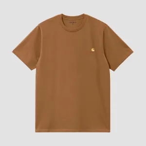Carhartt WIP American Script T-Shirt Hamilton Brown