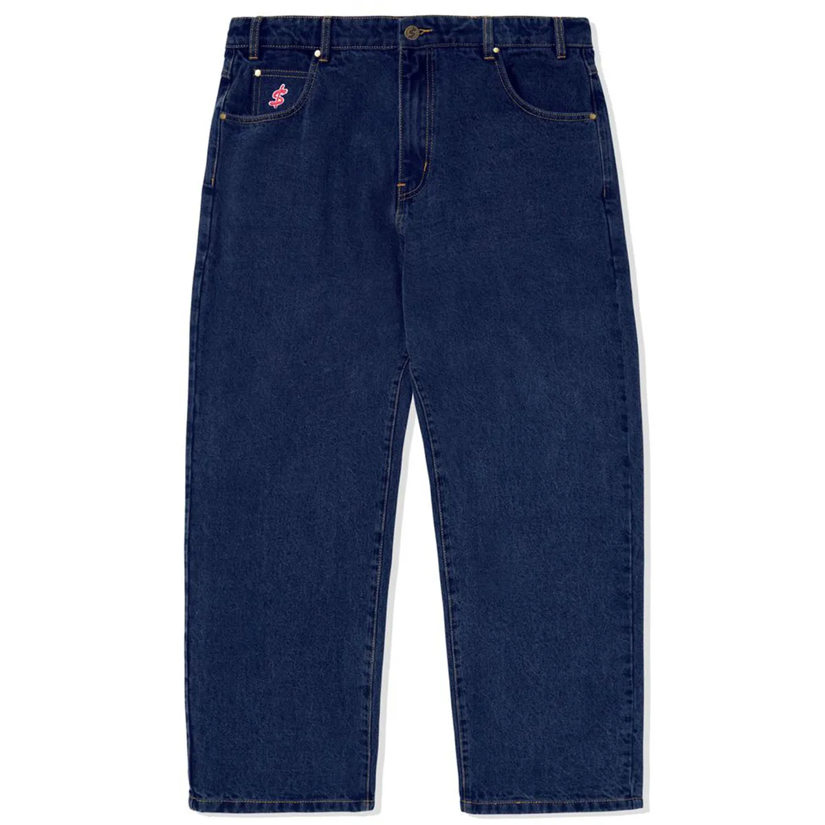 Cash Only - Logo Baggy Denim Jeans Raw Indigo