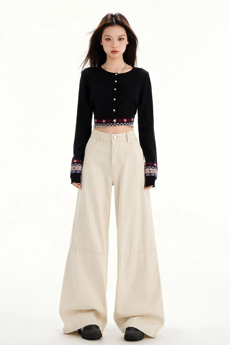 Casual Wide-Leg Jeans with a Comfortable Fit
