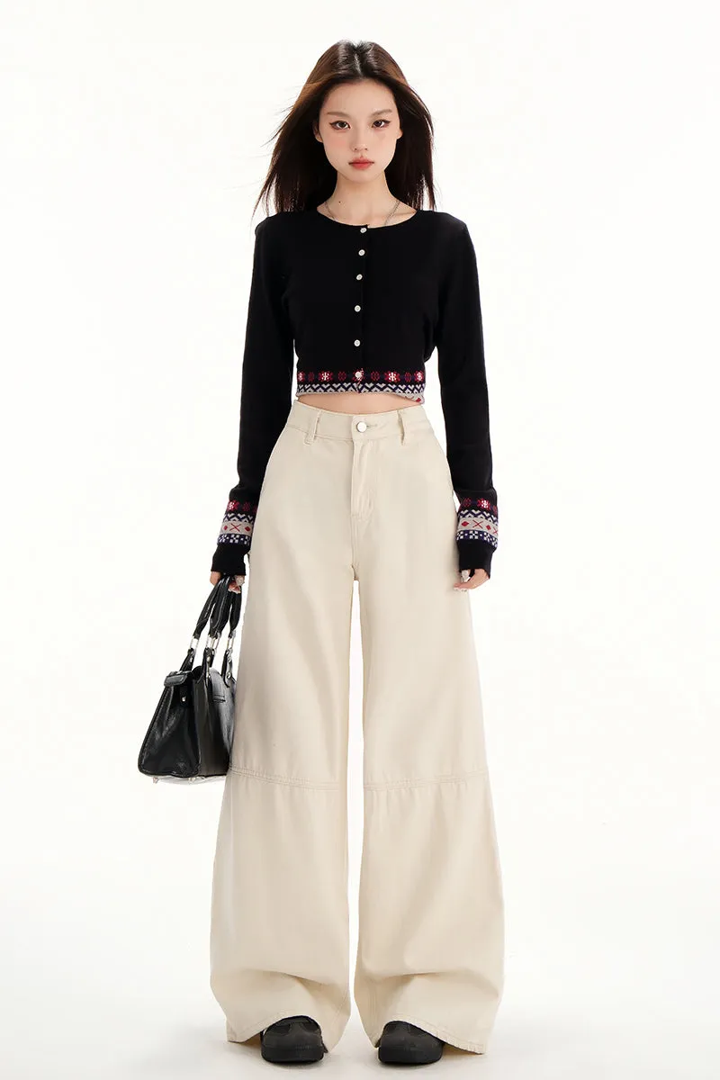 Casual Wide-Leg Jeans with a Comfortable Fit