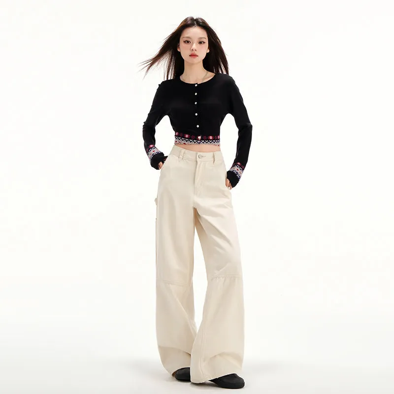 Casual Wide-Leg Jeans with a Comfortable Fit