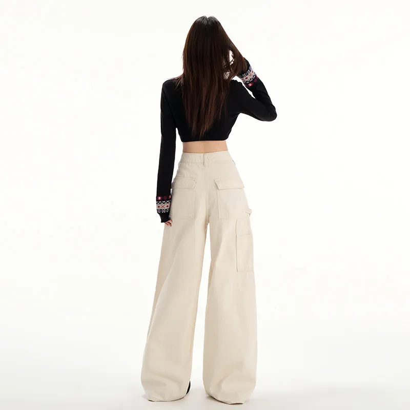 Casual Wide-Leg Jeans with a Comfortable Fit