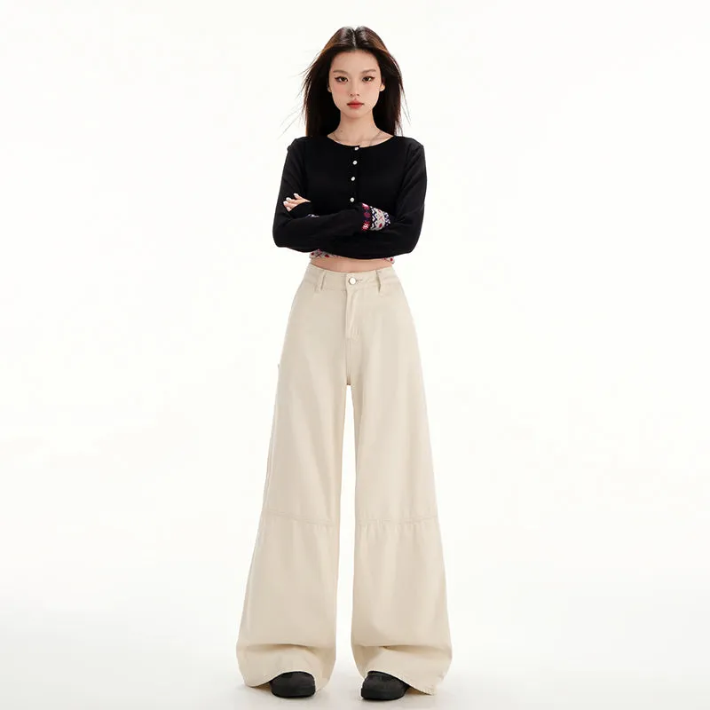 Casual Wide-Leg Jeans with a Comfortable Fit