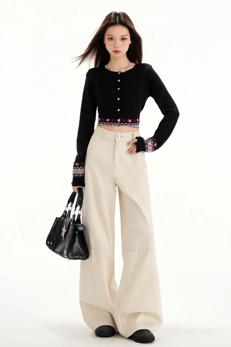 Casual Wide-Leg Jeans with a Comfortable Fit