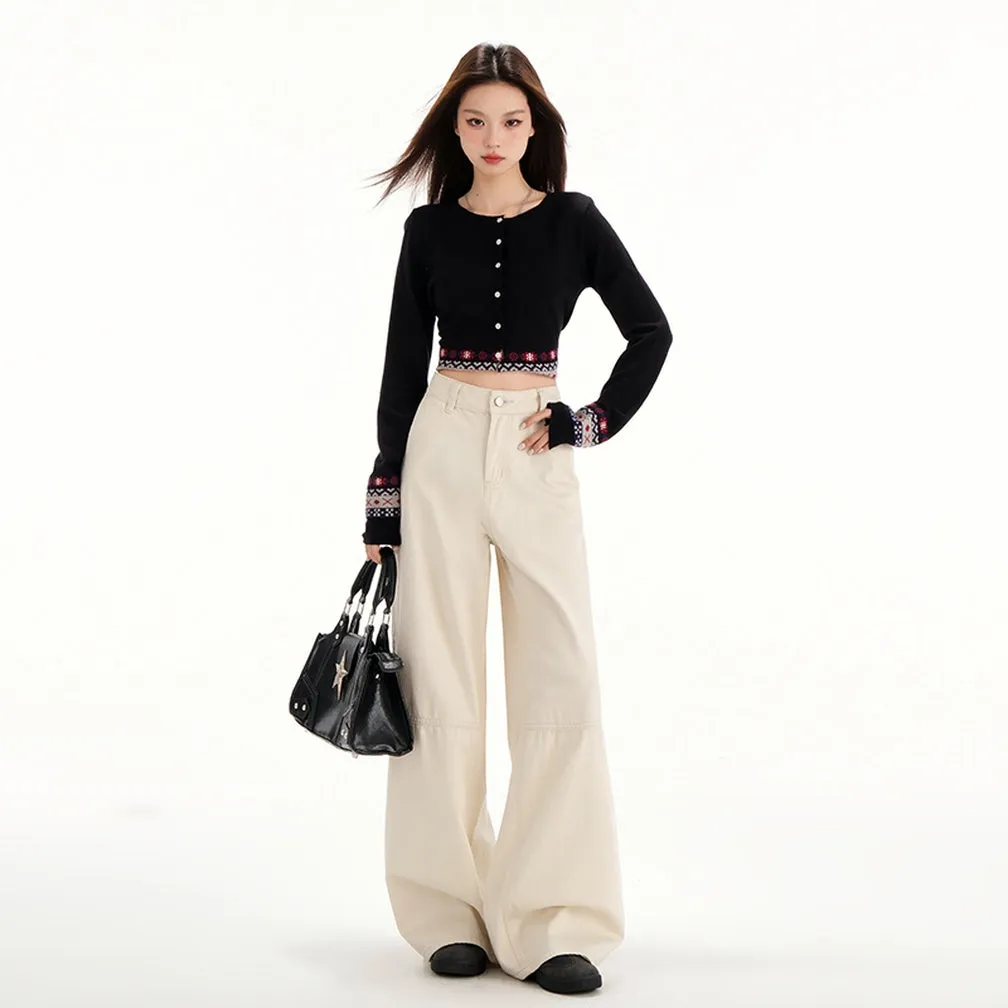 Casual Wide-Leg Jeans with a Comfortable Fit