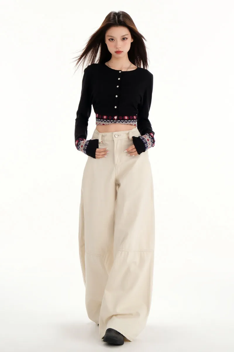 Casual Wide-Leg Jeans with a Comfortable Fit