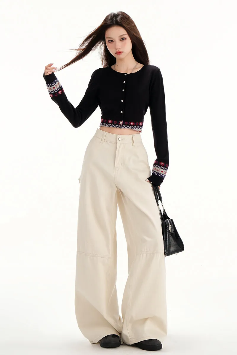 Casual Wide-Leg Jeans with a Comfortable Fit