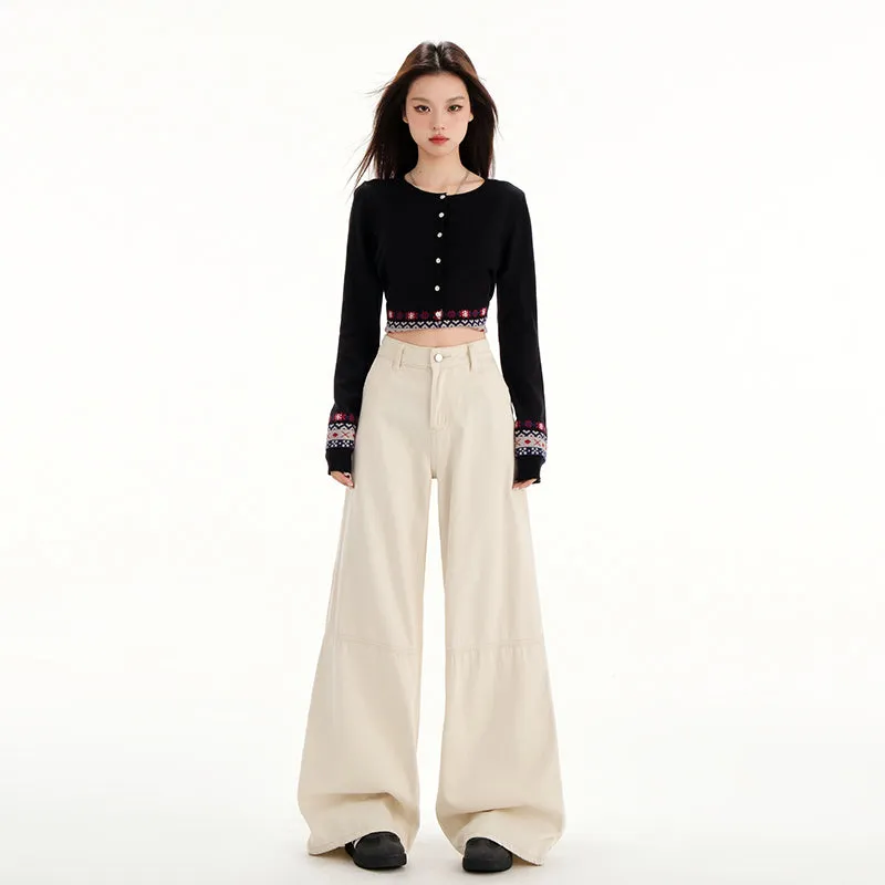 Casual Wide-Leg Jeans with a Comfortable Fit