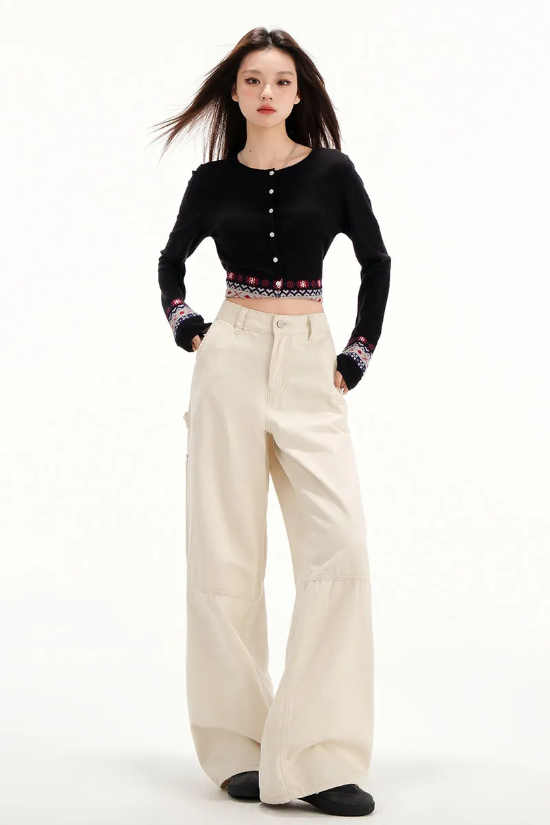 Casual Wide-Leg Jeans with a Comfortable Fit