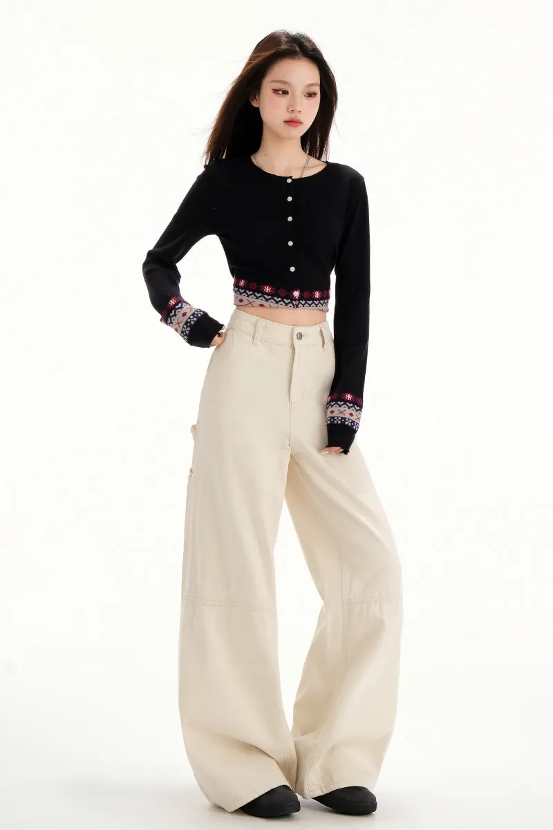Casual Wide-Leg Jeans with a Comfortable Fit