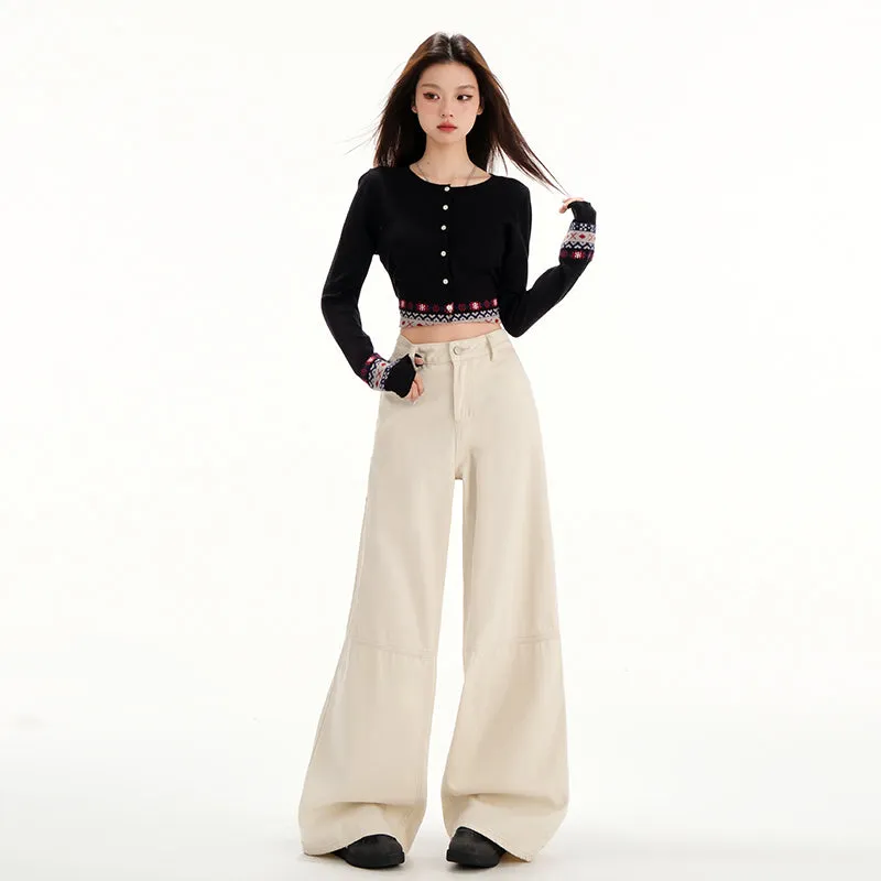 Casual Wide-Leg Jeans with a Comfortable Fit