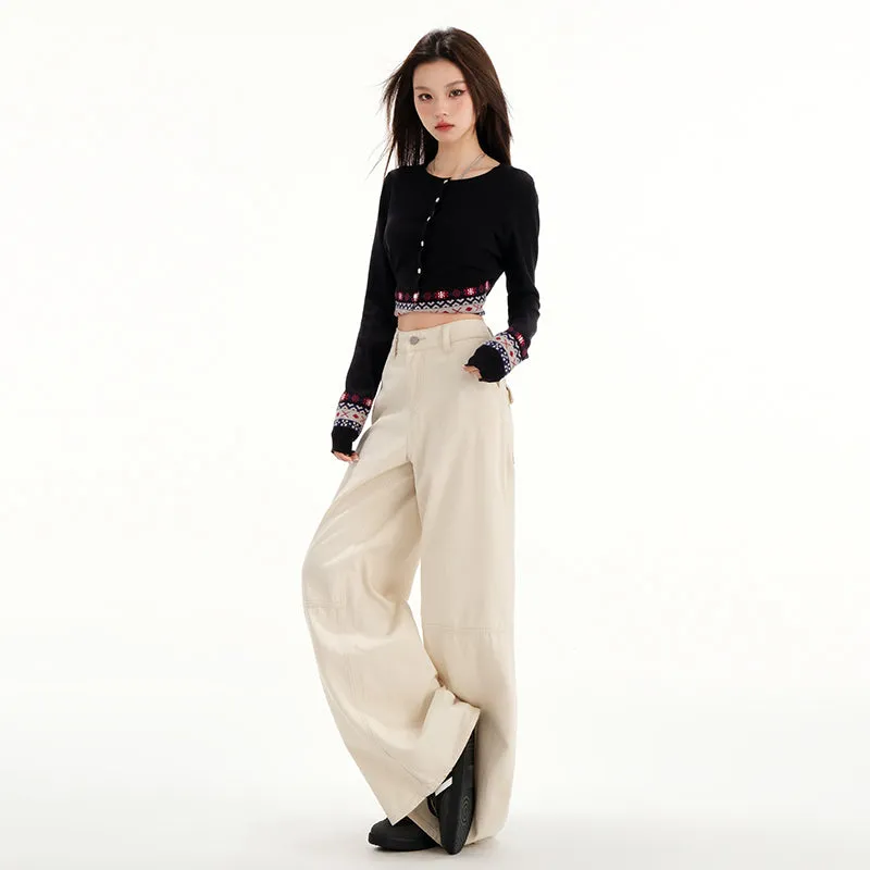 Casual Wide-Leg Jeans with a Comfortable Fit
