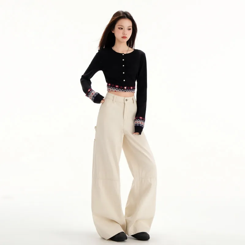Casual Wide-Leg Jeans with a Comfortable Fit