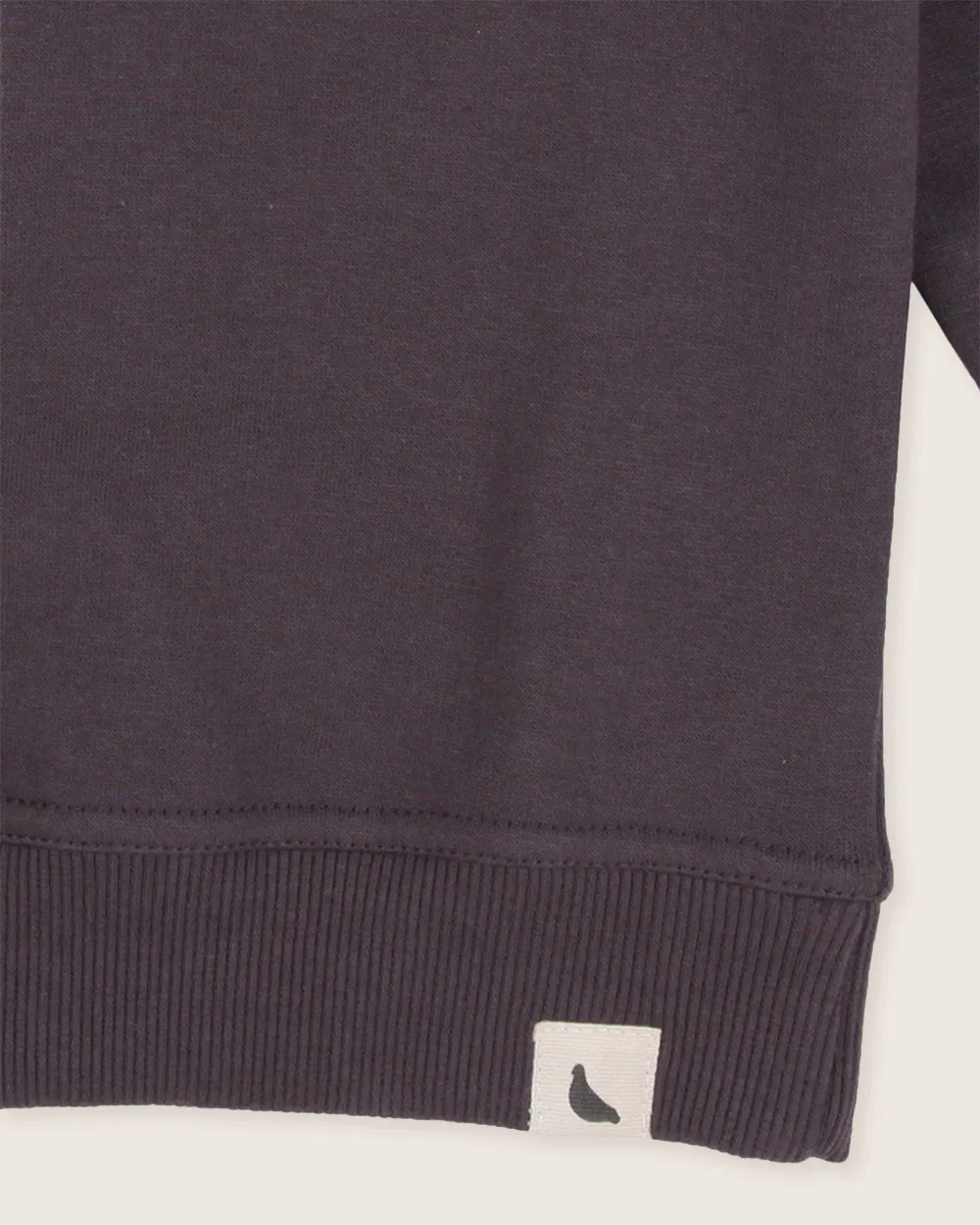 Charcoal Grey Bear Face Print Sweatshirt