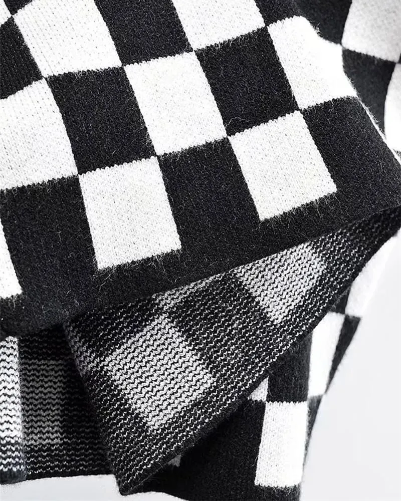 Checkerboard Pencil Skirt