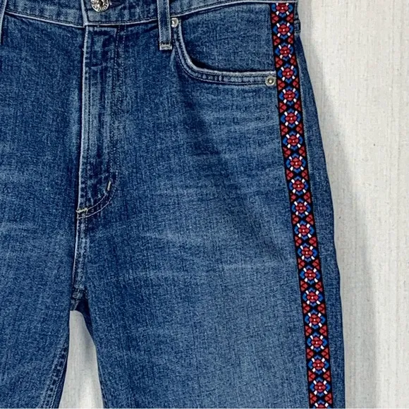 Citizens‎ of Humanity~Women’s Tangier Embroidered Demy Cropped Flare Jeans~Sz 27