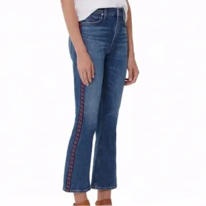 Citizens‎ of Humanity~Women’s Tangier Embroidered Demy Cropped Flare Jeans~Sz 27