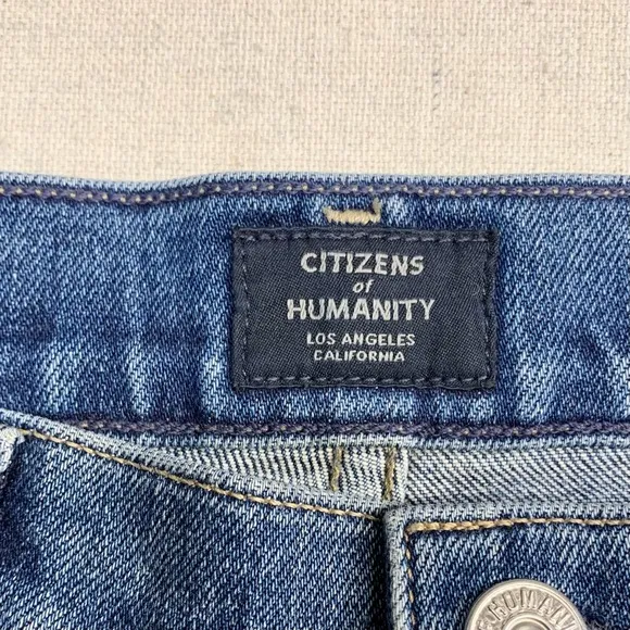 Citizens‎ of Humanity~Women’s Tangier Embroidered Demy Cropped Flare Jeans~Sz 27